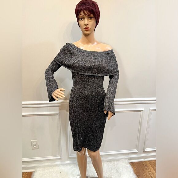 Keepsake The Label metallic knit sheath bodycon dress - Picture 5 of 8
